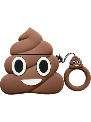 Bipower Aırpods 1-2 Kılıf Poo Kahverengi
