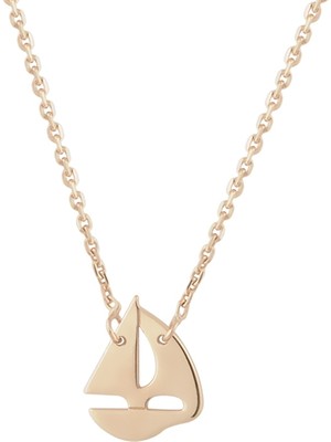 Altın Sepeti  Rose Gümüş Yelkenli Kolye AS20006F21