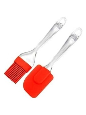 Hane216 Silikon Yumurta Fırçası ve Spatula 2'li