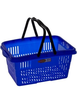 Omnipazar SY-2260 Market Taşıma Sepeti Çift Saplı  Mavi