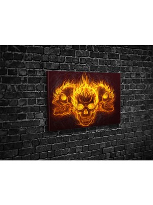 Tablo 360 Alev Kafatasları Kanvas Tablo