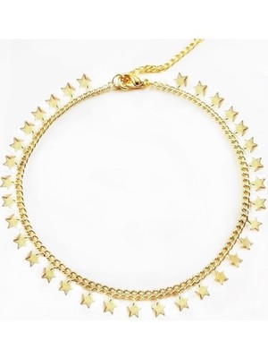 BijuStore Kadın Yıldız Halhal Altın Renk