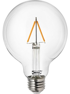 IKEA Lunnom Led Ampul E27 Küre Şeffaf 16471