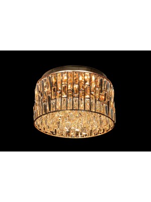 Lampa Lux Klasik Kristal Taşlı Modern Tavan Aydınlatması Avize 45CM