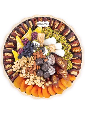 Bizim Yöre ''kutlayan'' Hediyelik Kuru Meyve Kayısı Çikolata Tepsisi 2,1 kg No 8 | Bizim Yöre