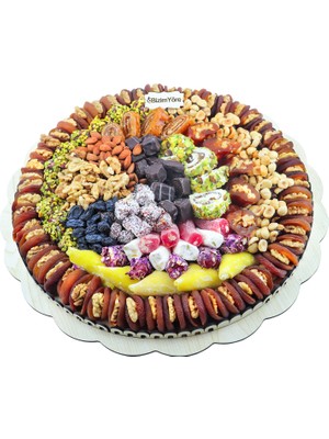 Bizim Yöre ''kız Isteyen'' Lüx Hediyelik Lokum Kuru Meyve Kayısı Sepeti 3,2 kg No 2 | Bizim Yöre