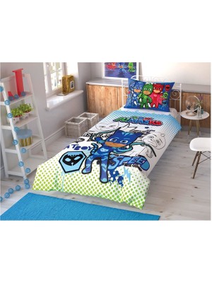 Taç Lisanslı Renkli Desenli Nevresim Takımı Tek Kişilik 160 x 220 cm Çek Canlandır