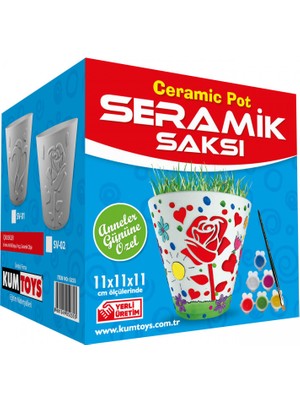 Kumtoys Seramik Saksı Sade