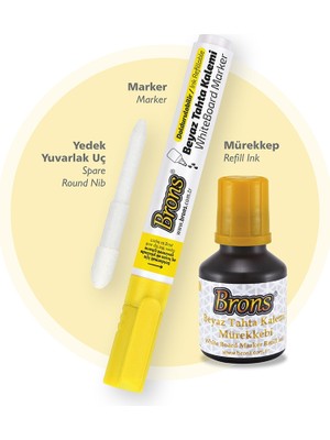 Brons Sarı Renkli Tahta Kalemi Seti Yedek Uç ve Mürekkep İçeren Pratik Set