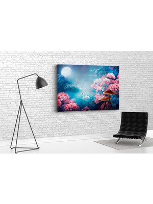 Tablo 360 Ayışığında Kuğu Kanvas Tablo