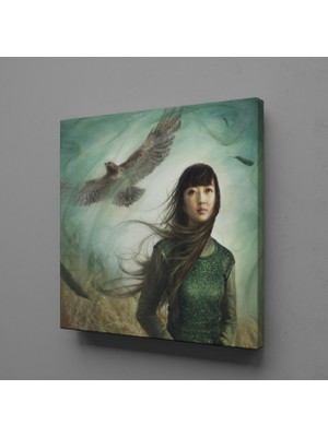 Technopa Rüzgarda Savrulan Kız 40 x 40 cm