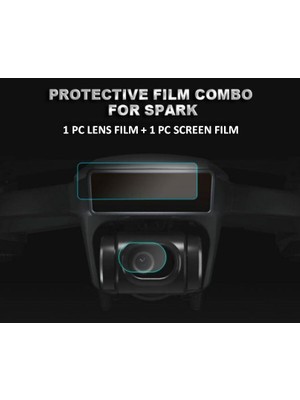 Profisher Djı Spark 2 Adet Kamera Lens Koruyucu Film Drone Vücut Ekran Filmi