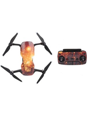 Profisher Dji Mavic Air Için Splendid Firework Su Geçirmez Pvc Cilt Çıkartma Seti