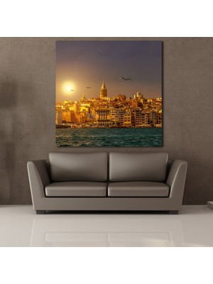 Technopa Akşam Üstü Galata Kulesi 120 x 120 cm