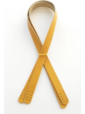 Angel Çanta Aksesuar Hardal Renk Deri 70X2 cm Çift Sap