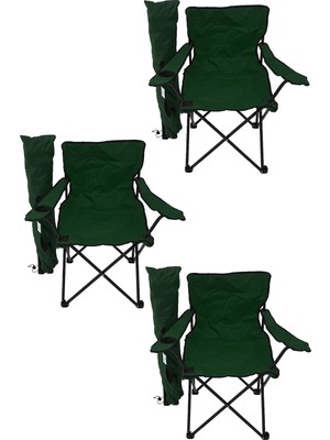 Bofigo 3'lü Kamp Sandalyesi Piknik Sandalyesi Katlanır Sandalye Taşıma Çantalı Kamp Sandalyesi Yeşil