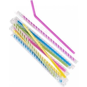 Körüklü Renkli Pipet 100'LÜ