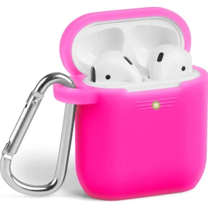 Airpods Silikon Kılıf Yumuşak 360 1 ve 2 Nesil Fuşya