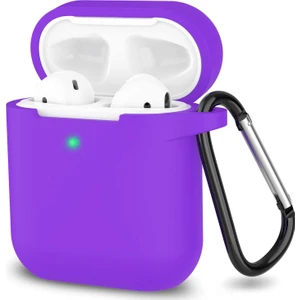 Airpods Silikon Kılıf Yumuşak 360 1 ve 2 Nesil Mor
