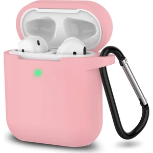 Airpods Silikon Kılıf Yumuşak 360 1 ve 2 Nesil Toz Pembe