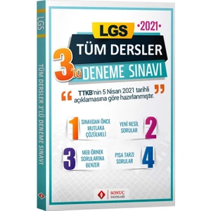 Sonuç Yayınları LGS Tüm Dersler 3 Lü Deneme