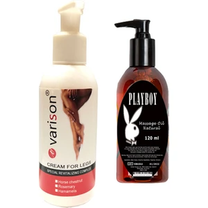 Varison Varicose Vein Defense Cream ,,,diz,bacak Bakım Kremi 120 ml + Playboy Masaj Yağı 120 ml