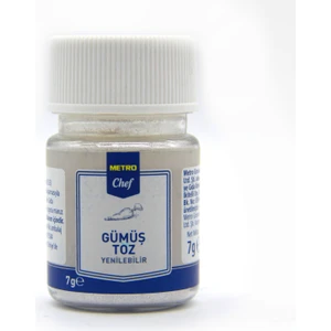 Metro Chef Yenilebilir Toz Gıda Boyası Gümüş 7 gr