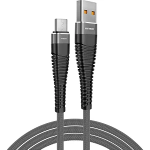 HY-X2252M 3A Micro USB 2m Gri Data + Sarj Kablosu
