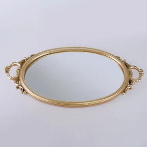 Tepsi Ahsen Aynalı Altın