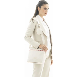 Valentıno Orlandı Kadın Çapraz Çanta Bej-Kırmızı VLT027