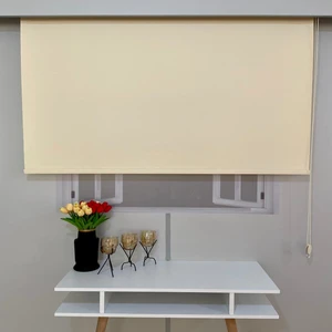 Volper Mekanik VP2504 Mat Kalın Kumaş Stor Perde Koyu Krem 100 x 260 cm.