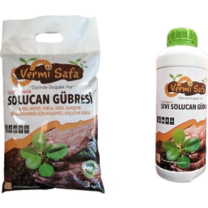 Organik Solucan Gübresi 3 kg Katı + 1 Lt Sıvı