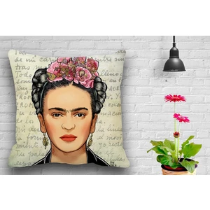 Pusula Home Çift Taraflı Frida Kahlo Dijital Baskılı Kırlent Kılıfı 50 x 50