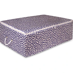 Rek Home Büyük Boy Baza Altı Yaprak Baskılı Hurç 62 x 46 x 22 cm.
