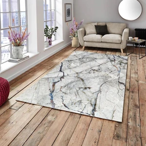 Meka Home Halı Örtüsü Beyaz Mermer