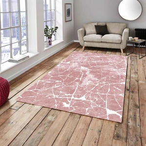 Meka Home Halı Örtüsü Pembe Mermer