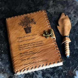 Şeker Portakalı Deri Defter