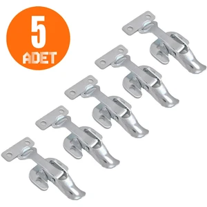 Gergi Mandalı Sandık Klipsi Büyük Boy Çelik Kaput Kilidi (5 Adet)