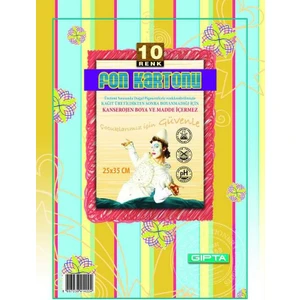 Fon Kartonu Blisterli 25X35 cm 10 Renk