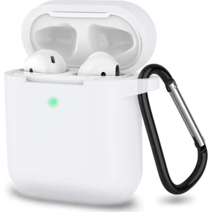 Bilişim Aksesuar Airpods Silikon Kılıf Yumuşak 360 1 ve 2 Nesil Beyaz