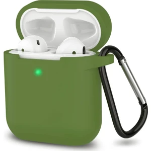 AirPods Silikon Kılıf Yumuşak 360 1 ve 2 Nesil Koyu Yeşil