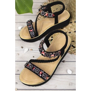 Ibiza Anatomik Guja Fashion Taşlı Günlük Kadın Sandalet