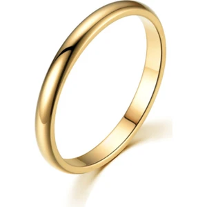 2mm Söz Nişan Gold Ip Kap. Bayan Erkek Çelik Yüzük EH23SR
