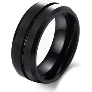 Bayan Erkek Mat Siyah Fırçalanmış Tungsten Yüzük DM76