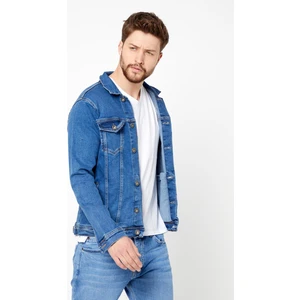 Jeans Erkek Mevsimlik Mavi Pamuklu Rahat Kot Ceket