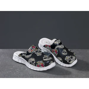 Kadın Kuru Kafa Temalı Ortopedi Hafif Taban Sabo Terlik Hemşire Terliği Medikal Ortopedi Sabo Terlik Hemşire Terliği Rahat Sabo Terlik