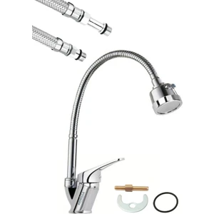 Armilla Armatür Mix Kuğu 360 Derece Hareketli Borulu Spiralli Mutfak Eviye Musluğu Çeşmesi Bataryası