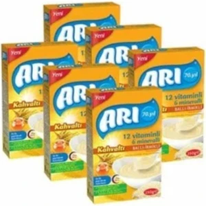 Arı Mama 12 Vitaminli 6 Mineralli Sütlü Ballı Irmikli Pirinçli Kahvaltı 200GR (6 Lı Paket)