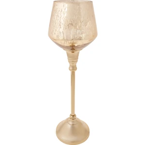Lucca Şamdan Tealight Mumluk Gold 35,5x8,5cm