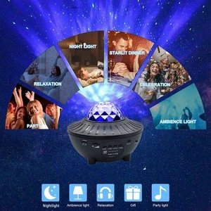 Flix Tech LED Galaxy Yıldızlı Gece Projektörü Disko Parti Işığı